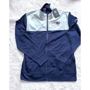 Nike NFL England Patriots Full Zip Jacket Blue Grey NKB6-006Y Men Medium
